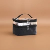 Black geometric pattern makeup bag, large-capacity portable toiletry and storage bag Specification image